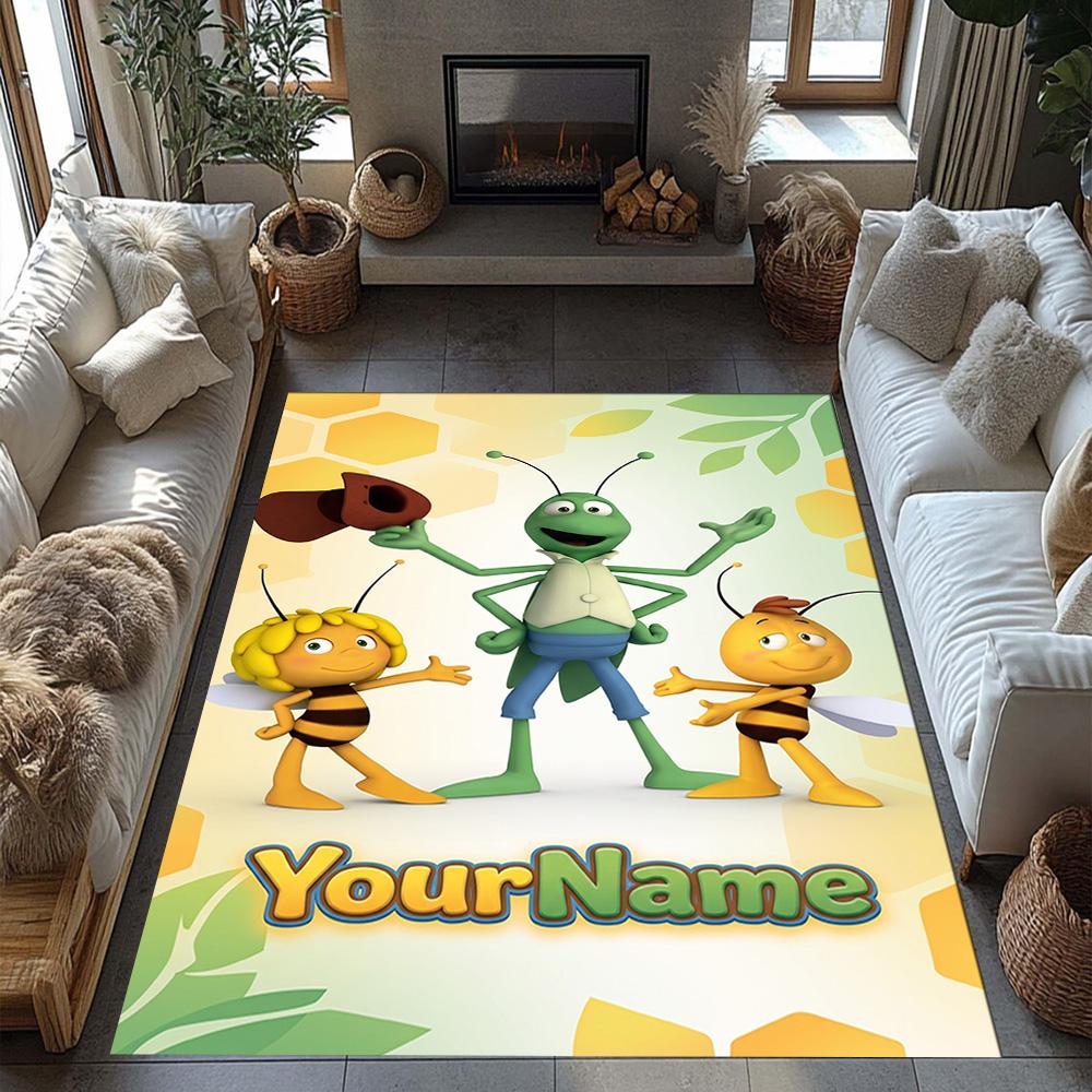 Biene Maja Customize Your Name Carpet Perfect for Outdoor Entryway Study room Dormitory Antislip Carpet Decorate Offices Spiritual Gift