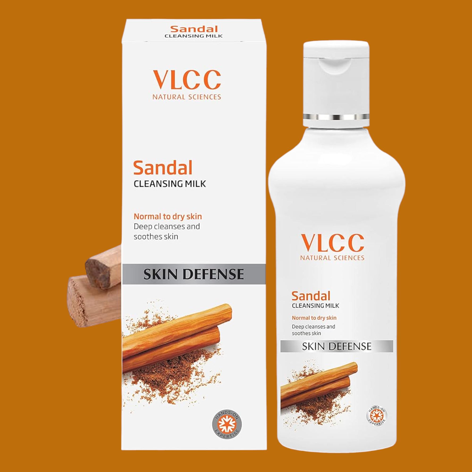 

VLCC Sandal Cleansing Milk Deep Cleansing Hydrating Soothing Non Foaming Creamy Cleanser For Soft Skin Daily Use 100 ml