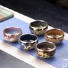 Gold Inlaid Jade Zisha Kiln-Changed Tea Cup