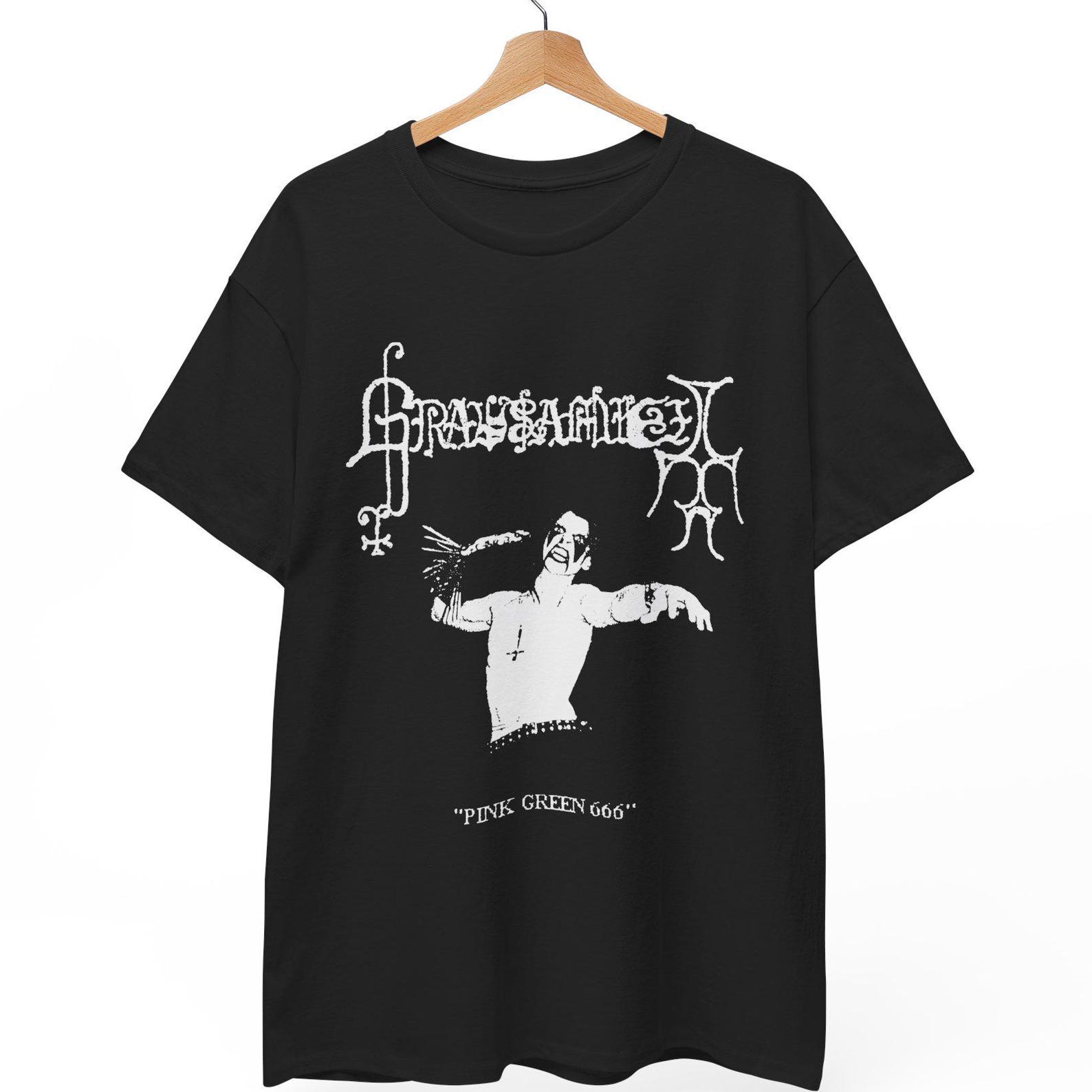 Grausamkeit T-Shirt, Pink Green 666 Black Metal Tee, B.S.o.D. Underground Metal Shirt, Raw Black Metal Dungeon Synth Tee, S to 5XL 2XL