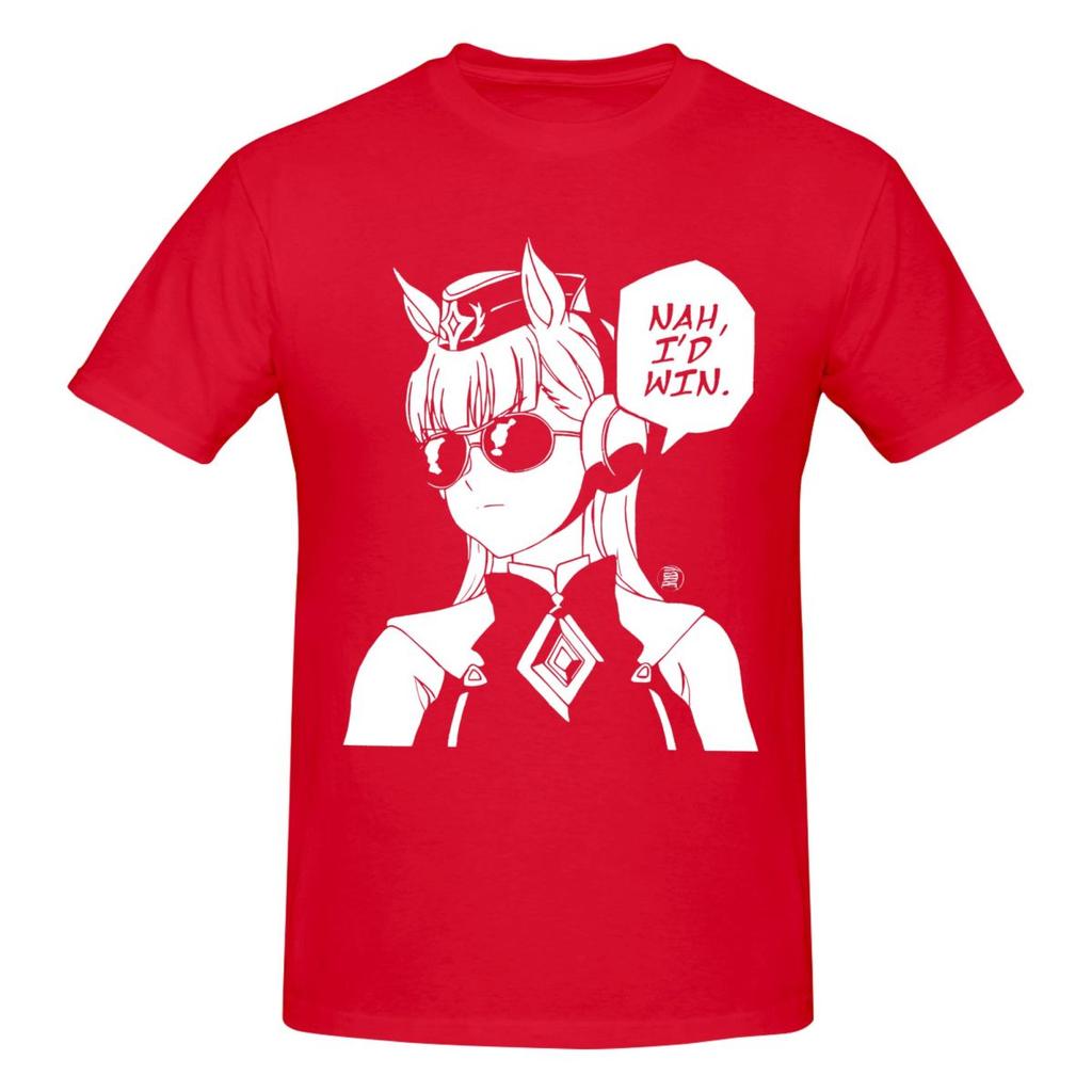 Unisex Leisure Gold Ship Anime Uma Musume T Shirt Streetwear Oversized Cotton Sleeve Unisex Tshirt