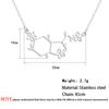 Kinitial Stainless Steel Serotonin Molecule Chemistry Polygon Pendant Necklace For Women Happy Hormone Molecule Necklace Jewelry
