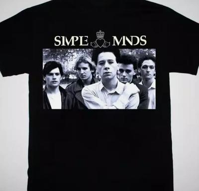 Simple Minds Band Poster Herren T-Shirt Unisex Schwarz Alle Größen