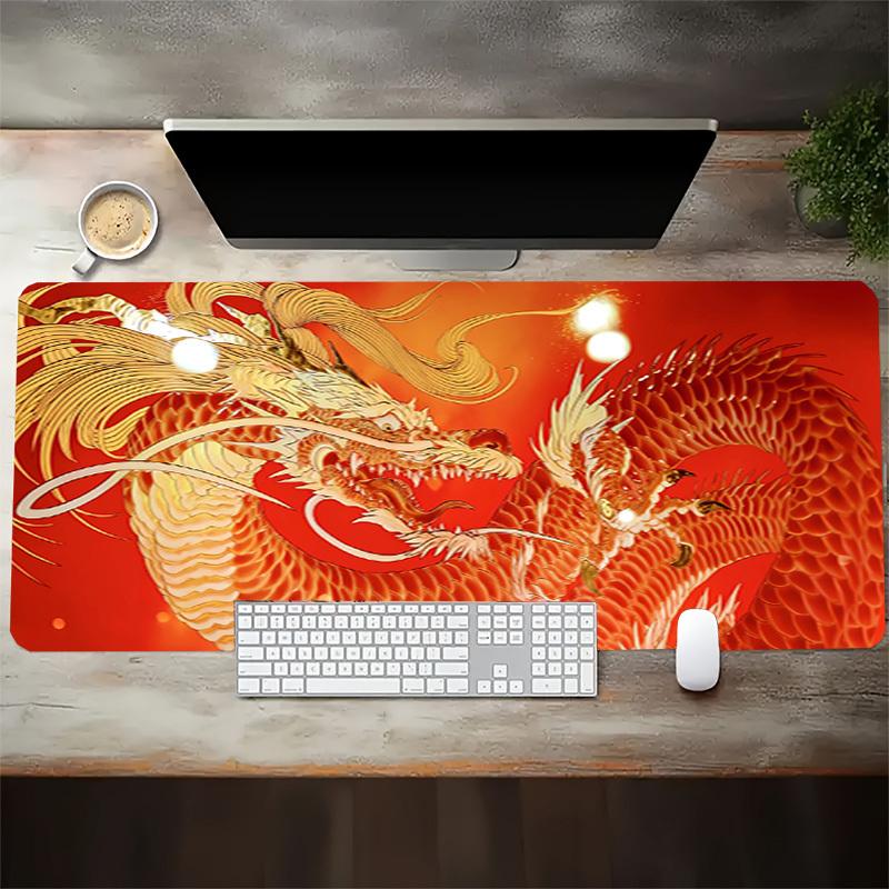 1pc Golden Dragon Illustration Computer Pad  Mouse Pads for Desk,Gamers and Office Use 020272