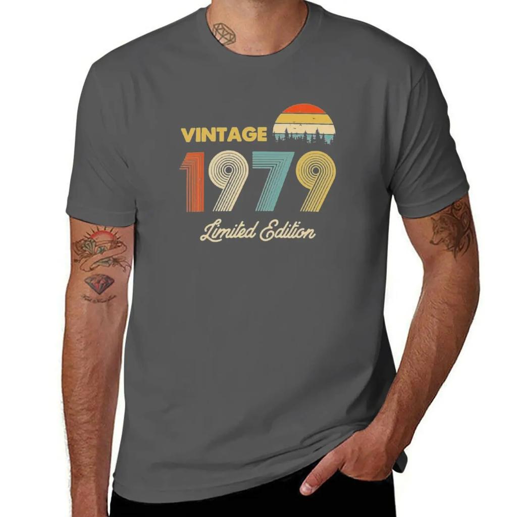 Made In 1979 Vintage 1979 Birthday T-Shirt Aesthetic Clothing Baggy Shirts Graphic T Shirts Anime Figures Men T Shirts