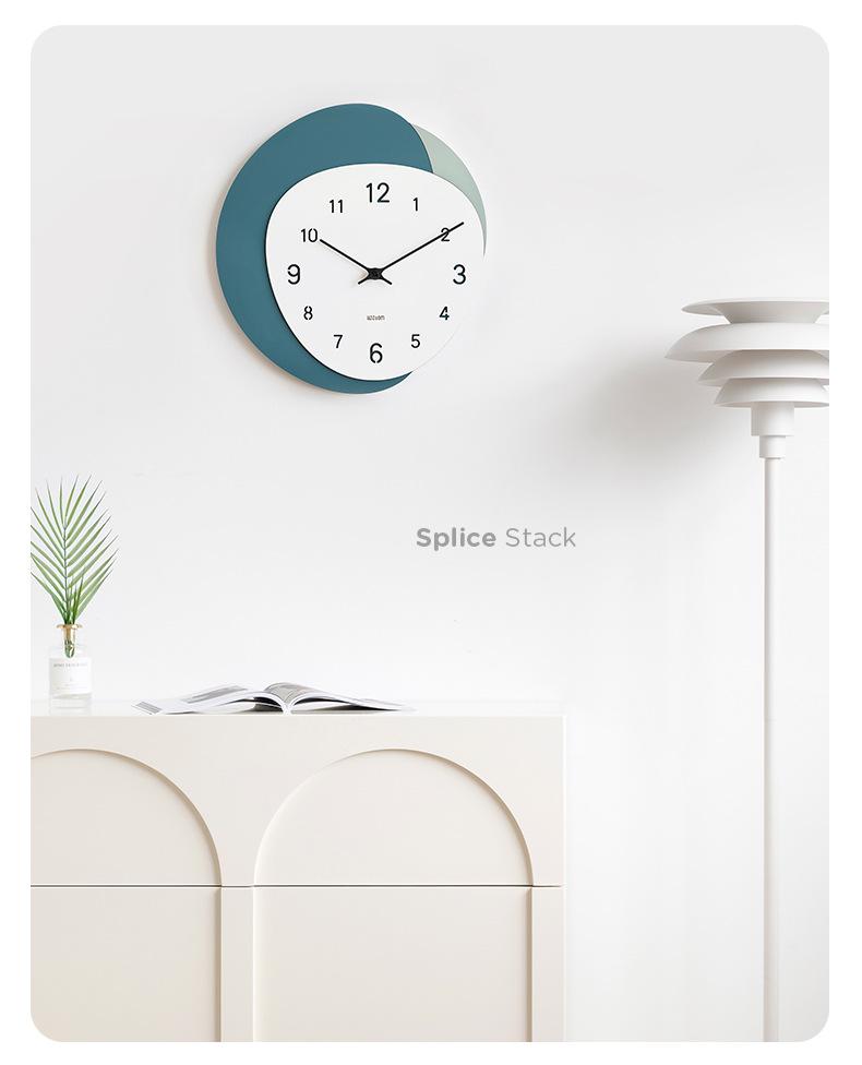 Wozoom Punch-Free Modern Nordic Wall Clock – Minimalist and Creative Design