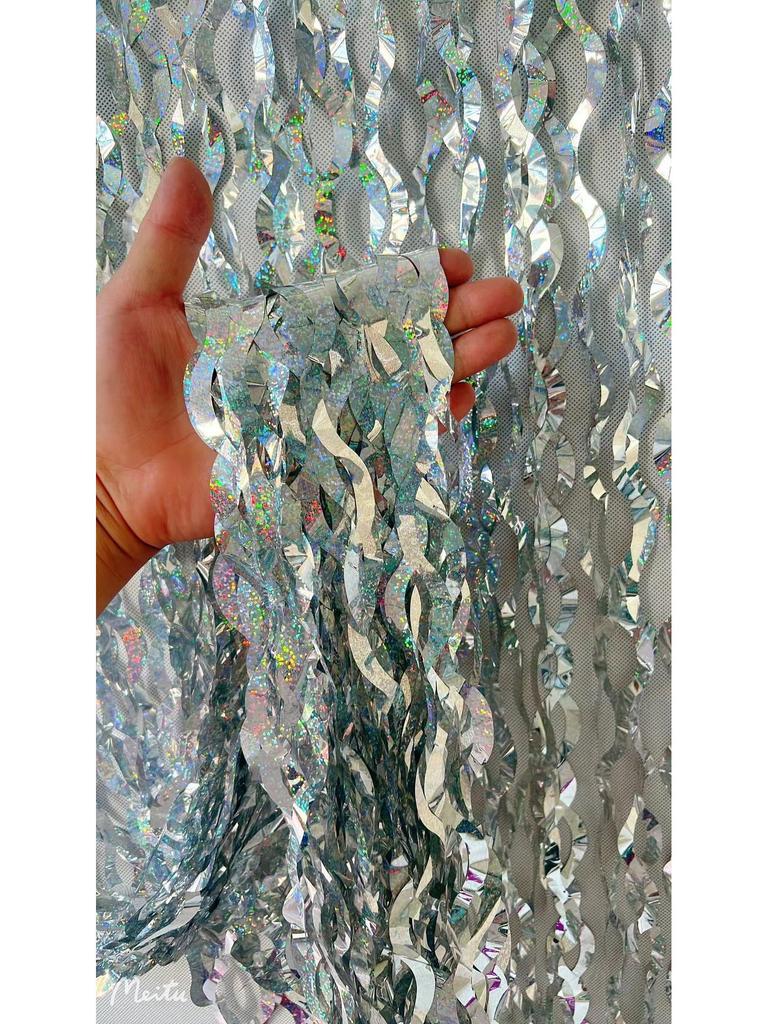 New Ceramic Scimitar S-Shaped Party Tinsel Garland Curtain