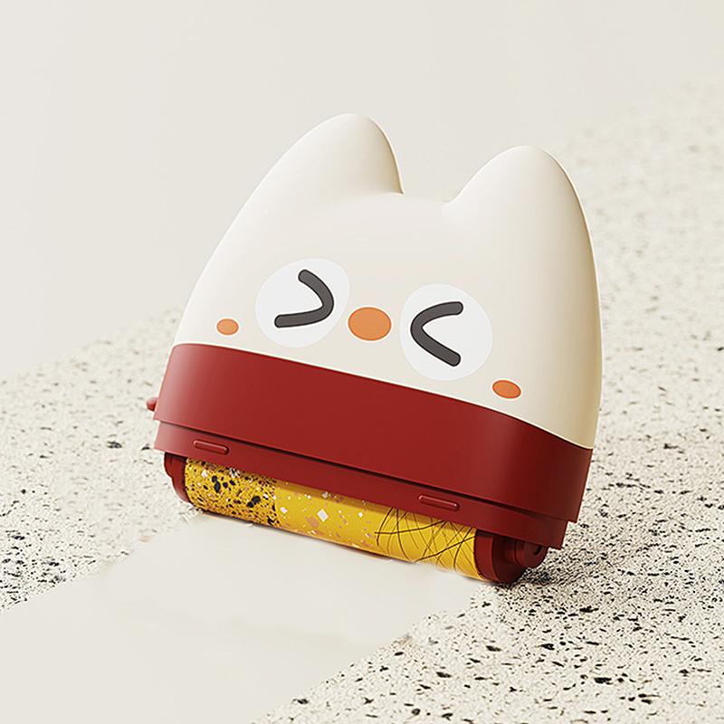 1Pc Cute Cartoon Dual-Use Washable Lint Roller, 2-In-1 Lint Remover, Mini Portable Lint Roller, Pet Hair Removal Tool