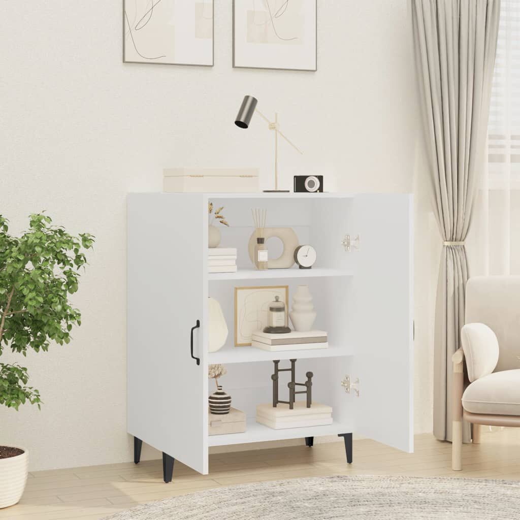 Weißer Aufbewahrungsschrank, Flur-Sideboard, Aufbewahrungs- und Ordnungs-Schränkchen, dekoratives Sideboard, 70x34x90 cm