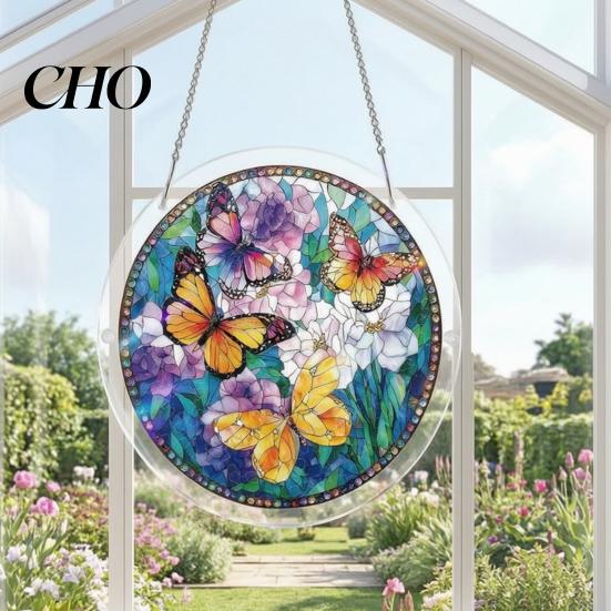 Puzzle For Adults Acrylic Jigsaw Suncatcher Colorful Cats Butterflies Flowers Window Hanging Ornament Stained Glass Style DIY Sun Catcher Kit