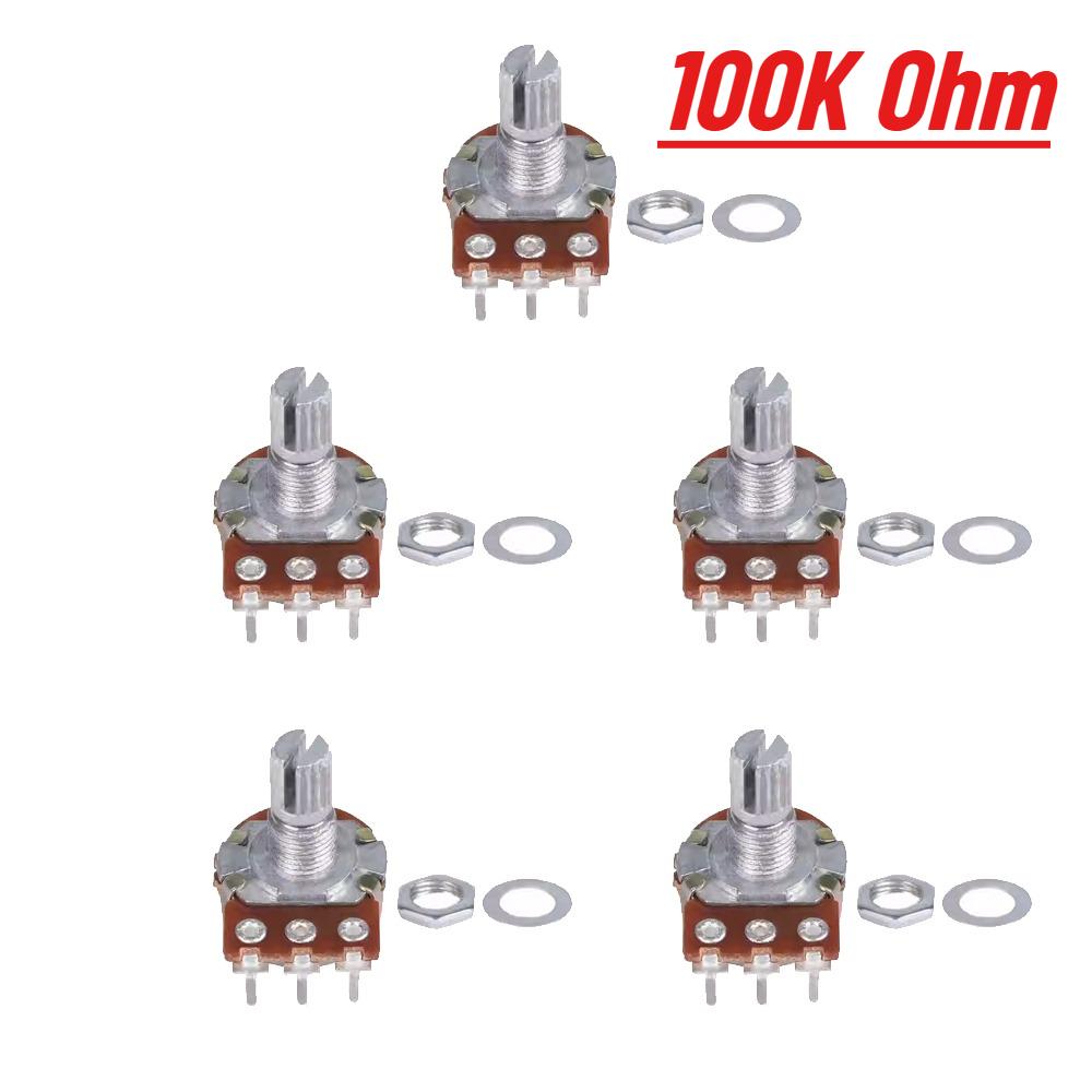 15mm 3pin WH148 Linear Taper Rotary Potentiometer Resistor 1K 2K 5K 10K 20K 50K 100K 250K 1M Ohm Kit With Nuts And Washers
