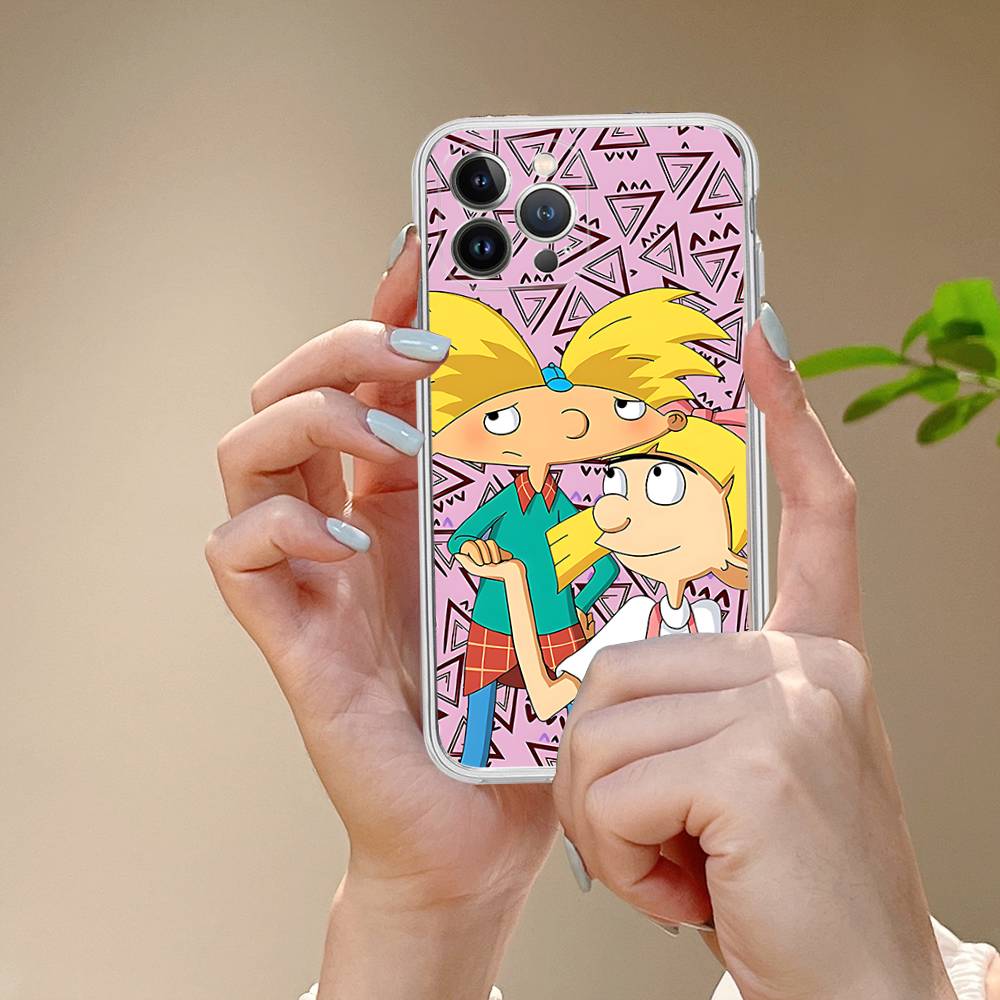Hey A_Arnolds Cartoon For IPhone 11 12 13 14 15 16 17 Pro Max Plus 13 Mini Silicone Soft Transparent Back