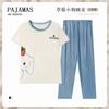 Summer imitation cotton Korean fresh floral pajamas women can wear pastoral casual women's short-sleeved loungewear suit