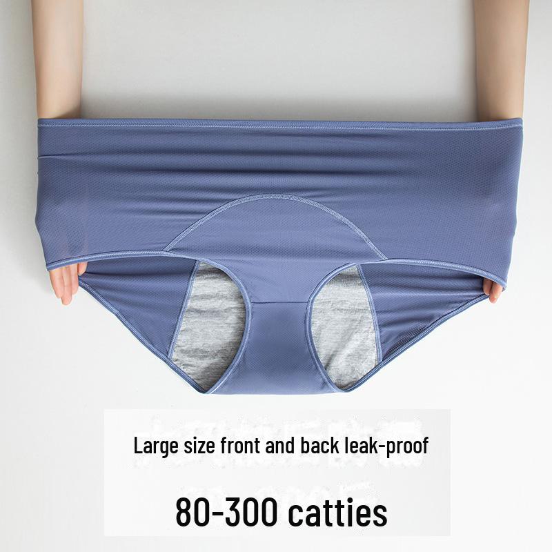 Mid-Waist Leak-Proof High-Elastic Menstrual Briefs for Women, Sizes 80-280 lbs, Comfortable & Breathable.