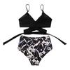 Women's Split Swimsuit Suit Bikini Printing Cut-out Beach Swimsuit Swimwear