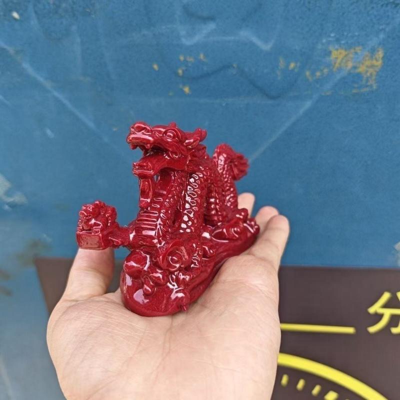 Drago Zodiacale Cinabro Sabbia Oro Viola Bestia Divina Feng Shui Casa di Città Casa Decorazione Aziendale 10 Alto 6C
