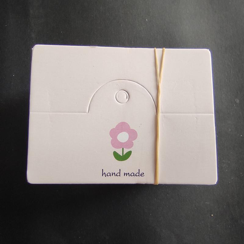 

«Карточки для упаковки аксессуаров для волос»: 100 листов, 8x6 см, складывающиеся в «бабочку», белые