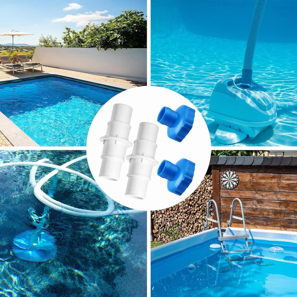 Pool Hose Adapter Kit Easy to Use Hose Fittings Pool Adapter Plastic Texture Suitable for Swimming Pool Vacuum Cleaner