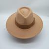 French Elegant Camel Big Wide Wool Panama Jazz Top Hat Women Autumn And Winter Internet Celebrity Foreign Trade Felt British Tide
