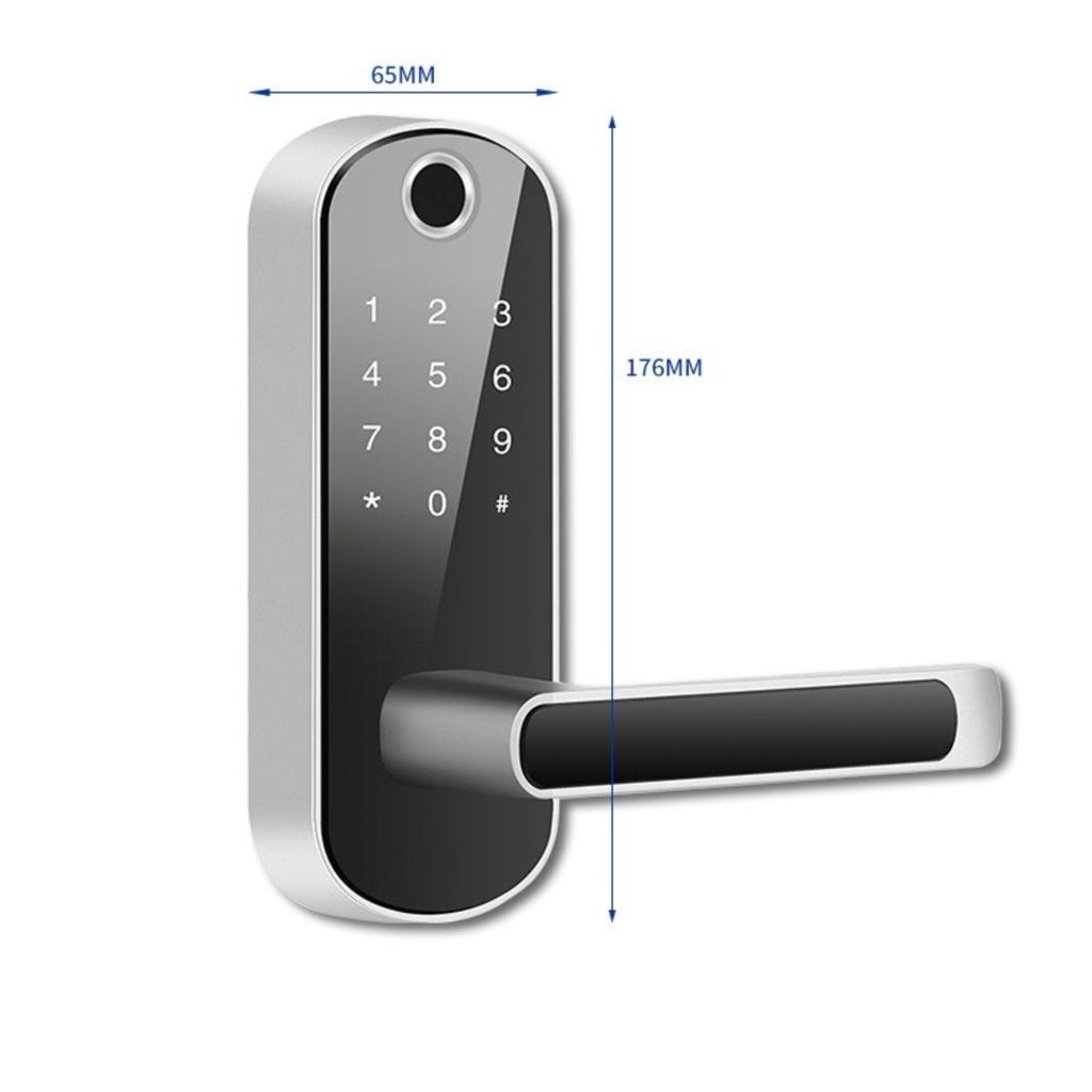 Keyless Entry Fingerprint Smart Lock with Handle & Keypad: Sifely Biometric Digital Electronic Lock with Code, Electric Deadbolt Door Knob