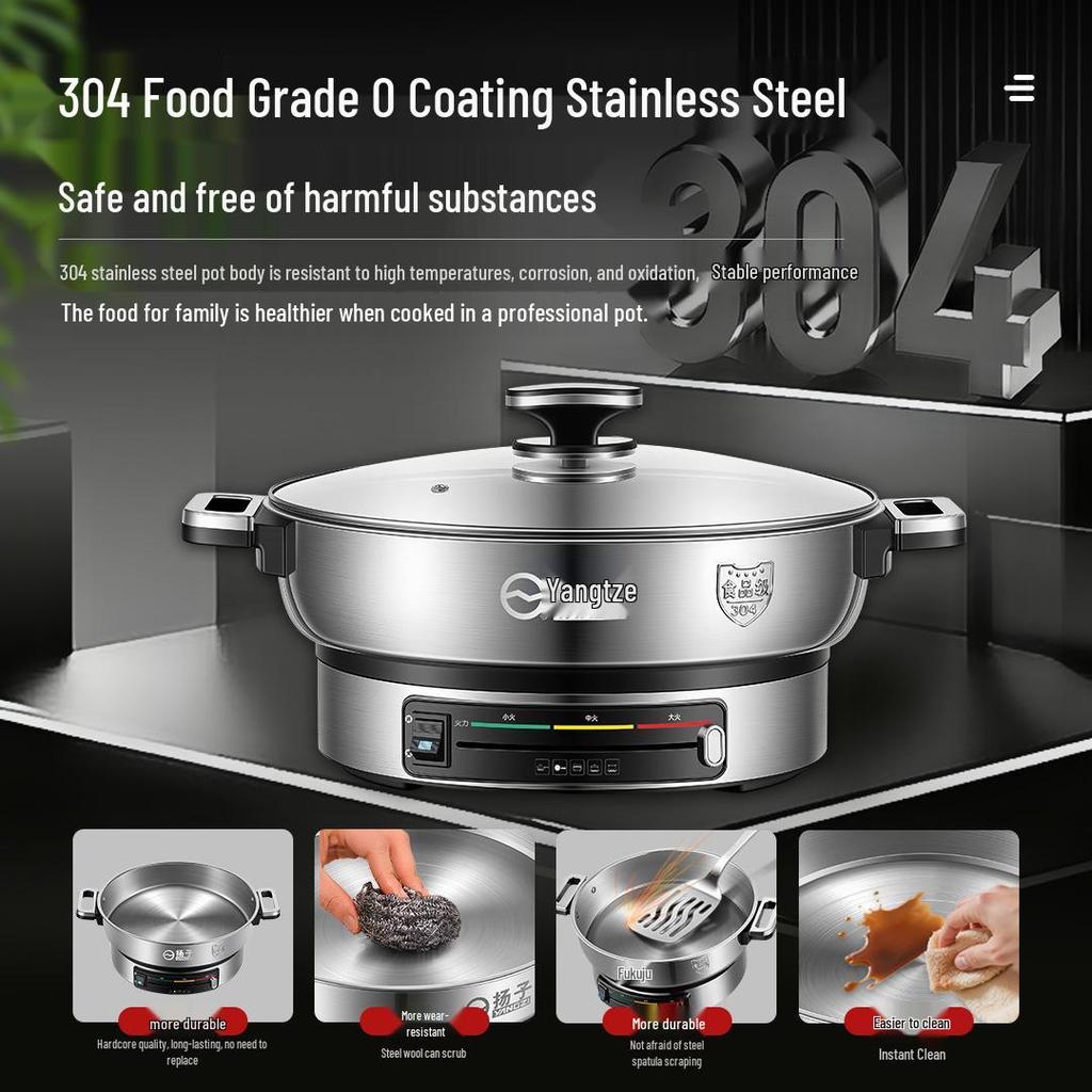 Yangzi Multi-Functional Stainless Steel Electric Griddle Pan