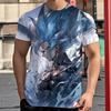 2025 New Fashion Dragon Ball 3D  Summer Short Sleeve O-Neck Goku Vegeta Men's Casual Shirt Boys