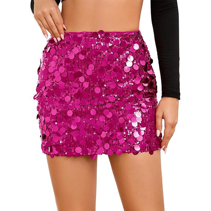 Sexy High Waist Sequined Dance Skirt