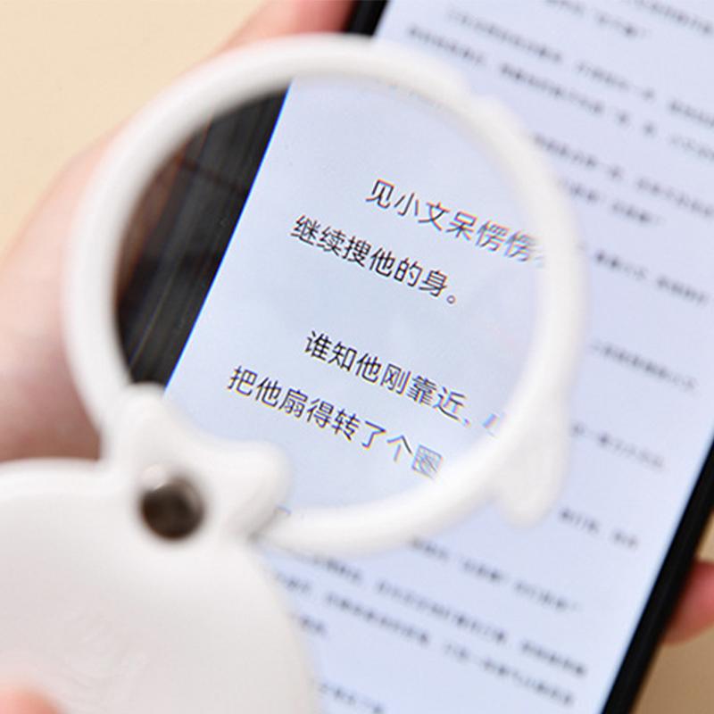 Pocket Magnifying Glass Portable Jewelers Magnifier With Lanyard 3 Magnification Senior Vision Aid Foldable Reading Tool For
