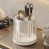 Rotating Utensil Holder Multifunction 360 Degree Space Saving Strong Plastic Knife Holder for Kitchen Home