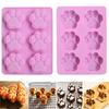 Lebensmittelechtes Silikon Fondant Hundepfotenabdruck Kuchenformen Cupcake Keks Katze Pfote Füße Form Handgemachte Seifenform Küchenbackwerkzeug