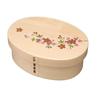 Nagao Bentwood Sakura Lunch One-Tier Box, Natural, PH01W-2