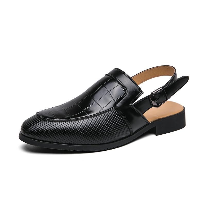 Summer breathable European and American personalized buckle sandals and slippers leather shoes Men's shoes for wedding parties