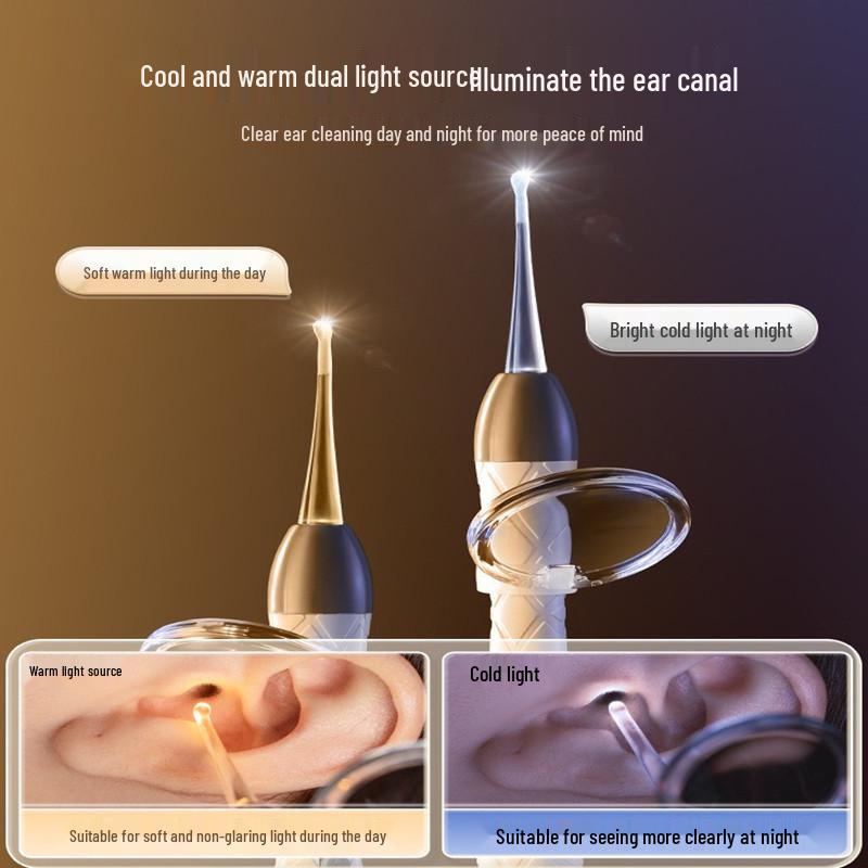 Soft Tip Baby Ear Cleaner with Light & Tweezers