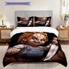Chuckys Knife Horror Icon Bedding (1 * Duvet Cover + 2 * Pillowcase, Without Core) 2D Flat Duvet Cover and Pillowcase Soft and Comfortable Bedding Set
