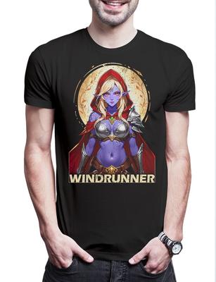 Windrunner Herren T-Shirt Warcraft Krieger von Sylvana Elf Welt Fantasy Video