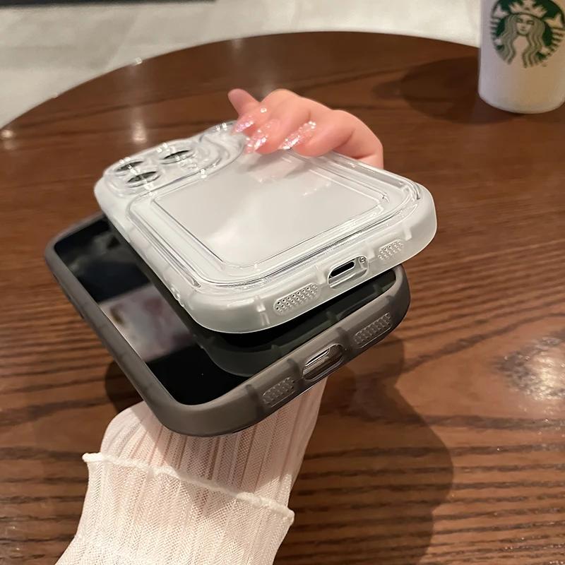 Luxury Shockproof Transparent Phone Case For iPhone 14 13 12 11 Pro Max 14Plus X XS XR Thick Soft Silicone Bumper Clear Cover