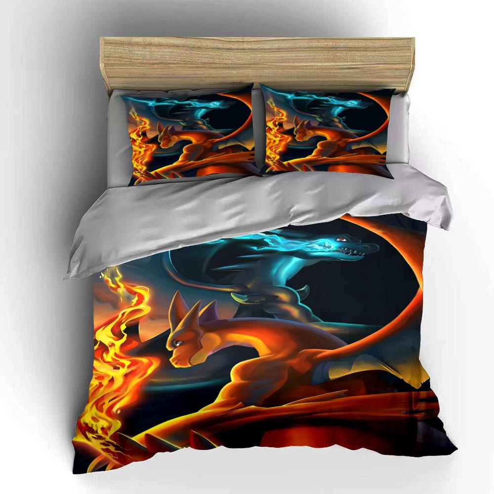 Fiery dragons in battle. Bedding sets Duvet cover sets Duvet covers Pillowcases(1 * Duvet Cover 2 * Pillowcases without duvet insert)