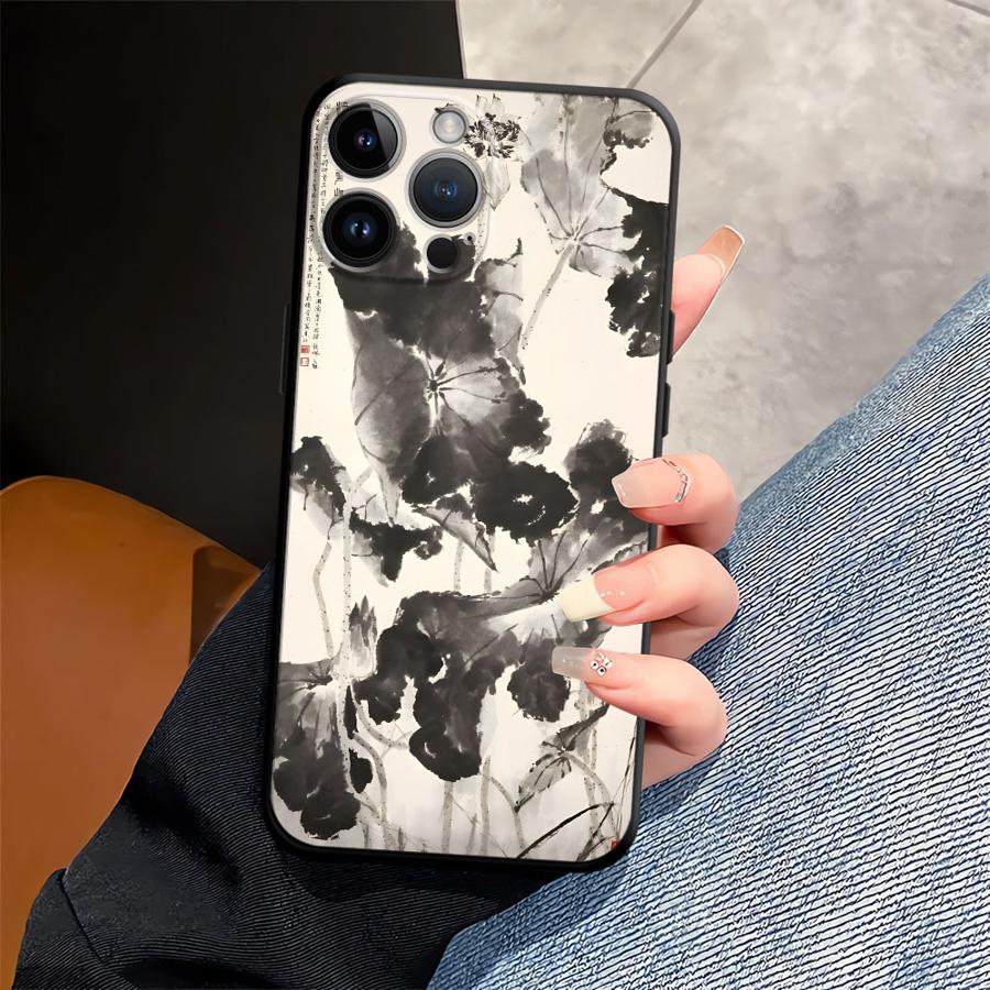 Retro Chinese Style Phone Case for Apple iPhone 13 11 12 XR XS MAX 15 Pro 7 8 16 17 Pro Max Air 14 Funda Phone Cover