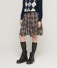 Cargo Bros For Woman Asymmetrical Check Elastic Skirt (Beige)