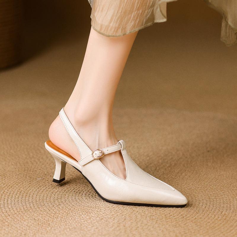 

Casual bag head rear empty sandals women s new women s high-heeled sandals rubber soft-soled large-size shoes new women s shoe buckles 43 (customization is not returned or exchanged)