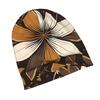ZLIENSZUS Adult Mid-Century Modern Botanical Flower Beanie Hat - Brown Suitable for Commuting, Evening Walks & Urban Style, Minimalist for Casual/Form