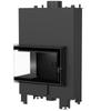 Water heating fireplace KRATKI MBM Left 12 kW Ø 180 black thermotec lining