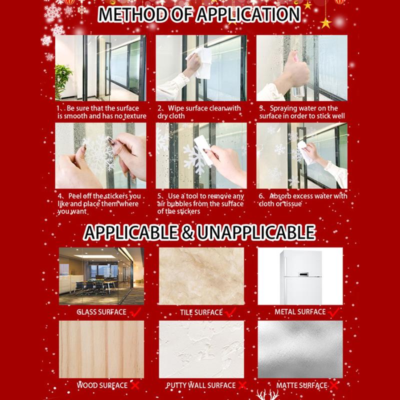 Christmas Candy Snow House Static Sticker, Christmas Glass Window Stickers, Christmas Window Stickers Decoration