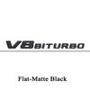 Emblema Logo V8 BITURBO in ABS Nero 3D Distintivo per Parafango Auto NFGJD4 Per C63 G63 E63 S63 Accessori