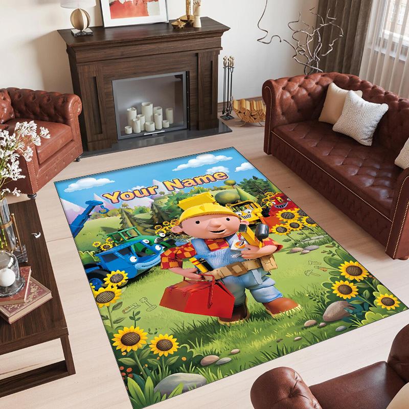 Tappeto in Cristallo di Velluto Personalizzato con Nome Testo, Tappeto Antiscivolo Bob Aggiustatutto per Decorazione Casa