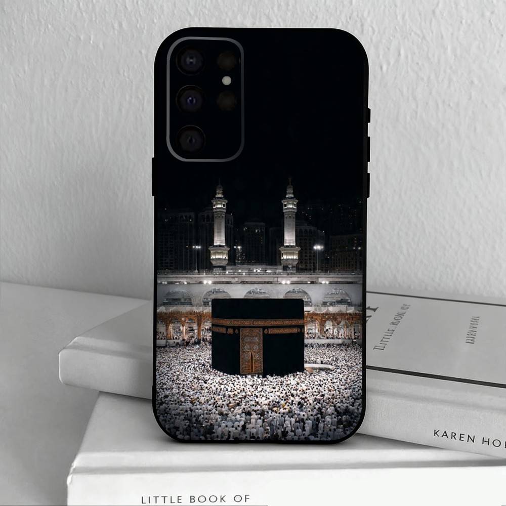 M-Moslem und K-Kaaba Handyhülle für Samsung S25,S24,S21,S22,S23,S30,Ultra,S20,Plus,Andere Weiche Schwarze Hülle