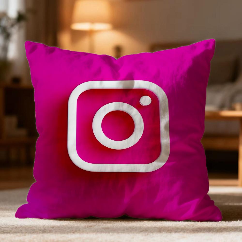 Hot I-IInstagram Cushion Cover Soft Washable Pillow Case Multi-Scene for Couch Bed Travel Office Use