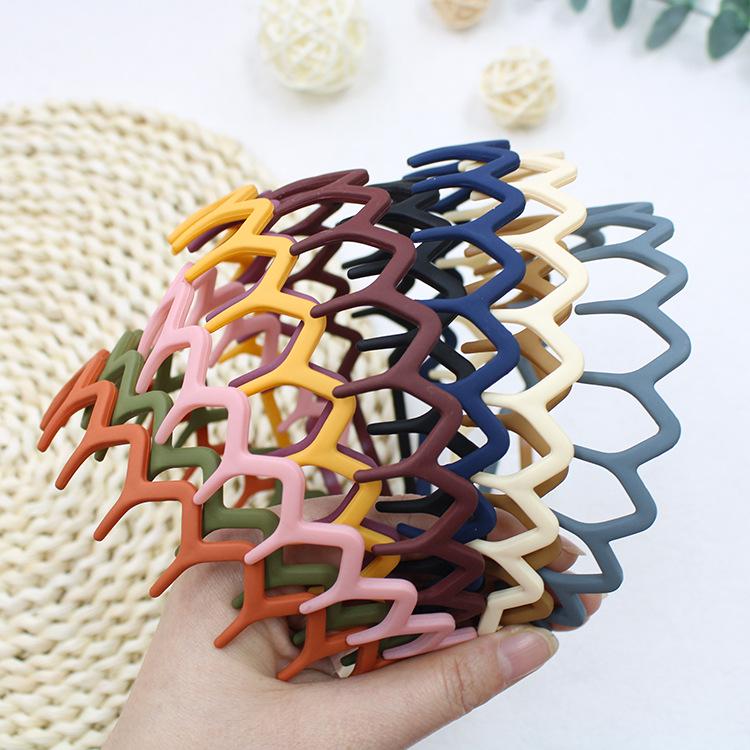 Women's Geometric Frosted Headband - Wide, Simple, Candy-Colored Hair Accessory