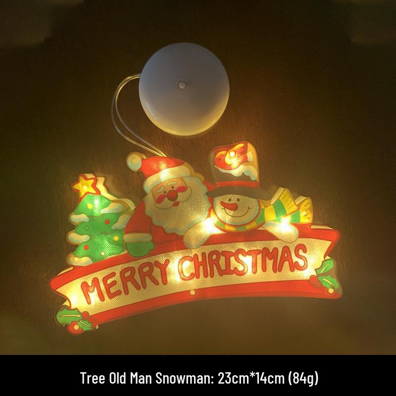 LED Christmas Tree Snowflake String Lights with Santa Claus Decoration