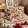Gingerbread Man Quilt Cover Pillowcase Digital Printing Quilt Cover Three-Piece Distribution Source Factory
